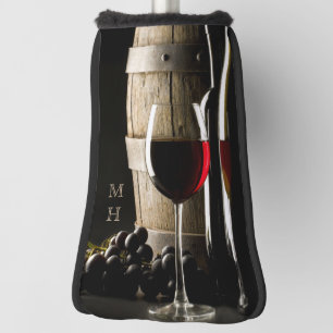 Wine Lover's custom monogram putter cover