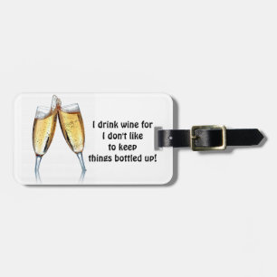 WINE LOVER'S GOLF BAG TAG OR LUGGAGE TAG
