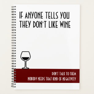 Wine Lover's Large Red  Planner