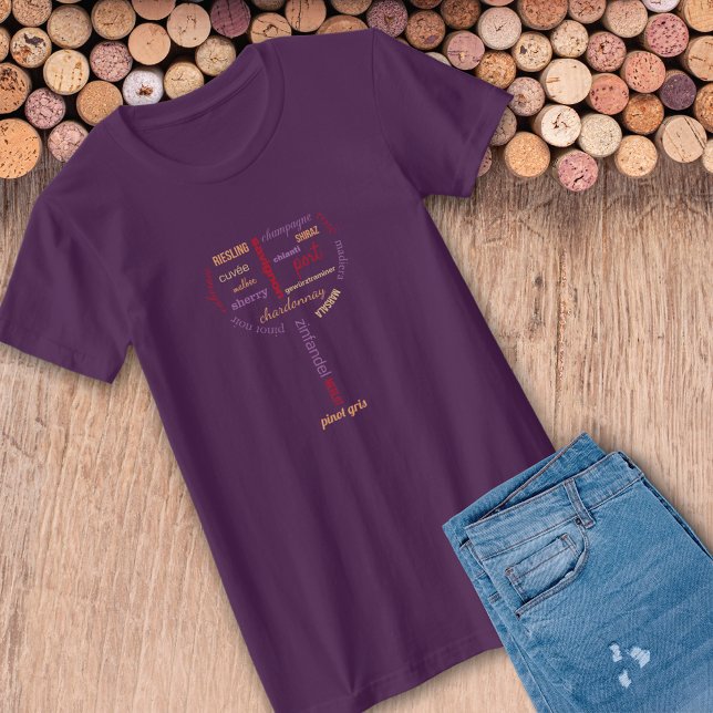 Wine Lovers Modern Typography T-Shirt (Creator Uploaded)
