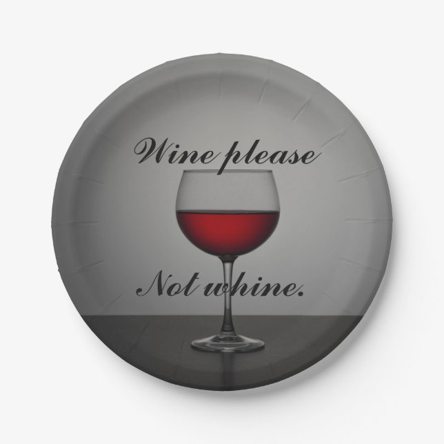 Wine Lovers paper plates (Front)