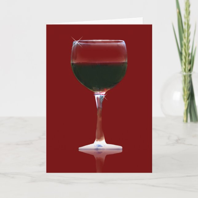 Wine Lover's Red Wine Birthday Card (Front)