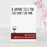 Wine Lover's Standard Red Birthday Card<br><div class="desc">Wine Lover's Standard Wine Birthday Card - the greetings inside reads "wine o'clock" with a wine glass. This card has been designed using resources from Flaticon.com. All aspects of this design can be edited (font, text size, artwork moved/removed) to fit your needs. Please contact me if you need help with...</div>