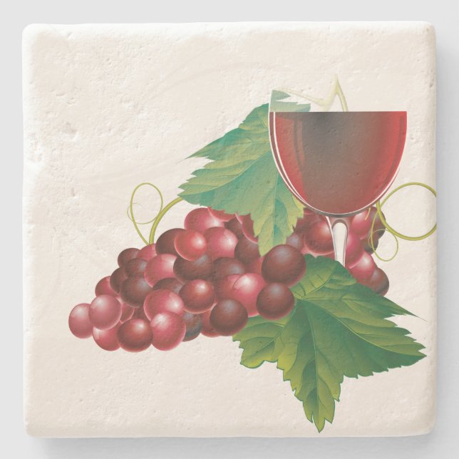 Wine Lovers Stone Coaster (Front)