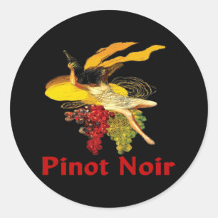Wine Maid Pinot Noir Classic Round Sticker