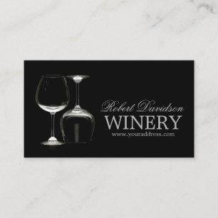 Wine Maker Sommelier Winery Black Glass Card