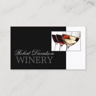 Wine Maker Sommelier Winery Black & White Card
