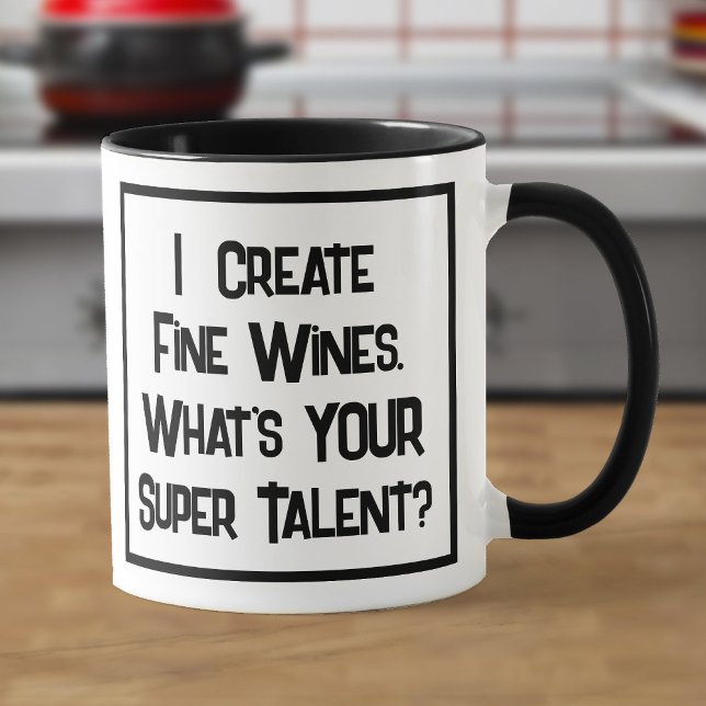 Wine Maker Super Talent. Two Tone Coffee Mug (Creator Uploaded)