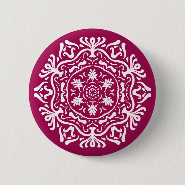 Wine Mandala 6 Cm Round Badge (Front)