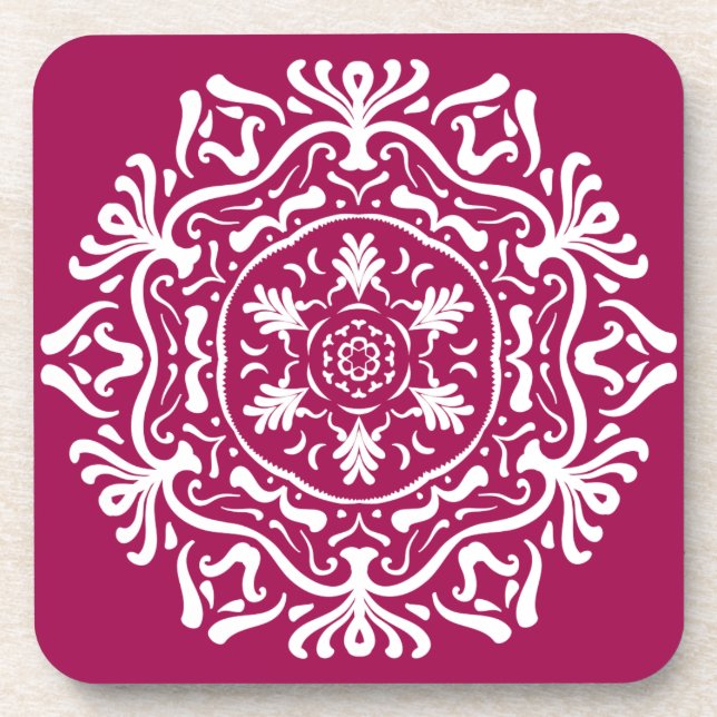 Wine Mandala Coaster (Front)