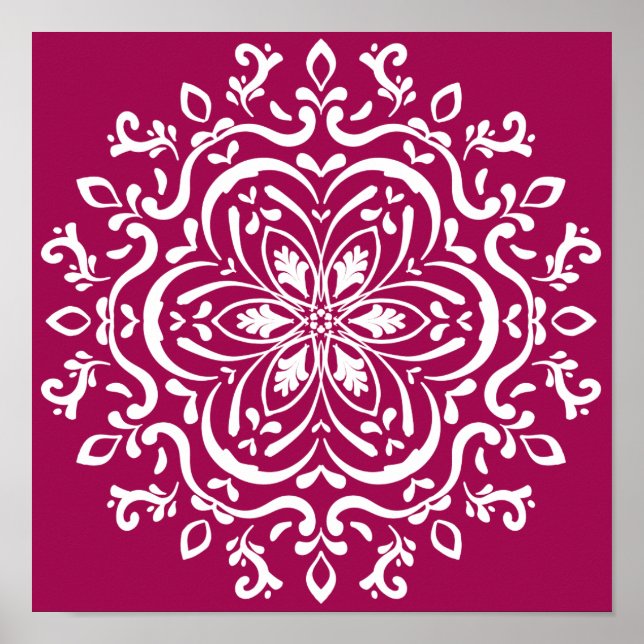 Wine Mandala Poster (Front)