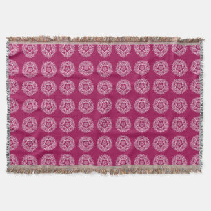 Wine Mandala Throw Blanket