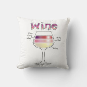 WINE, MORE WINE, EVEN MORE WINE CUSHION