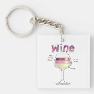 WINE, MORE WINE, EVEN MORE WINE KEY RING