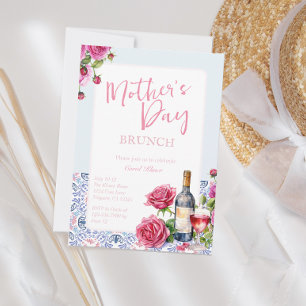 Wine Mothers Day Brunch  Invitation