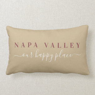Wine Napa Valley Happy Place  Lumbar Pillow