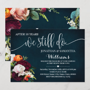 Wine Navy We Still Do Wedding Anniversary Invitation