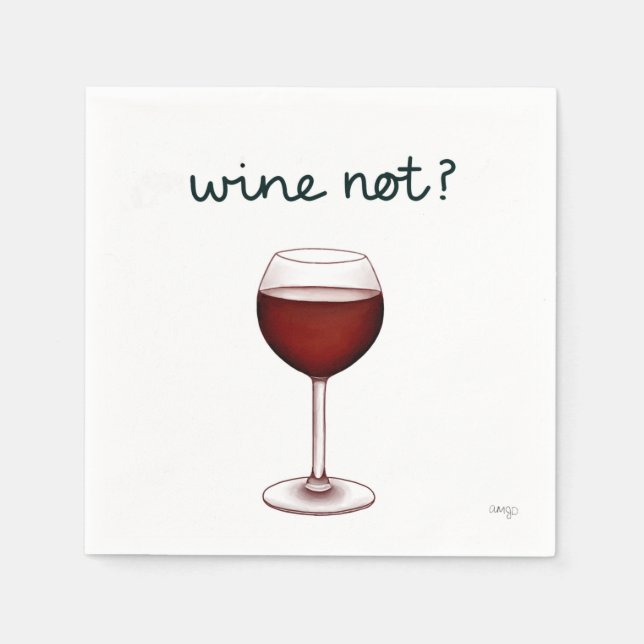 Wine Not Cocktail Napkin (Front)