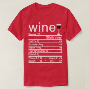 wine Nutrition Facts label T-Shirt