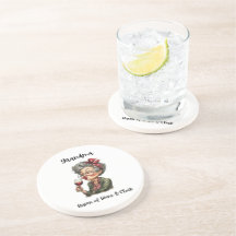 Wine O’Clock Queen Grandma Coaster