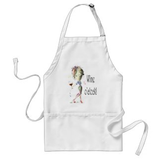Wine o'clock! Humorous Wine saying gifts Standard Apron