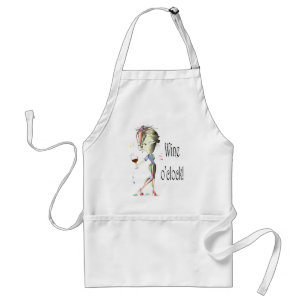 Wine o'clock! Humorous Wine saying gifts Standard Apron