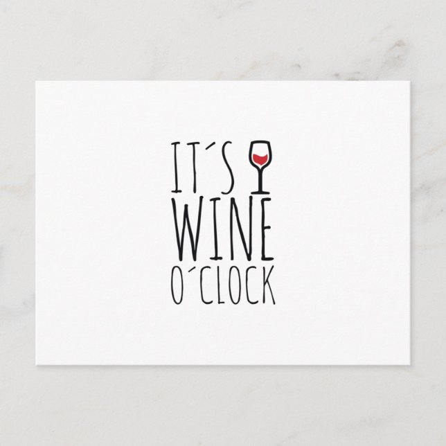 Wine o'clock postcard (Front)