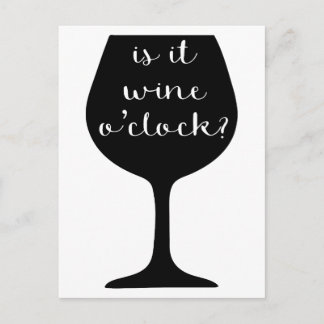 Wine O'Clock Postcard
