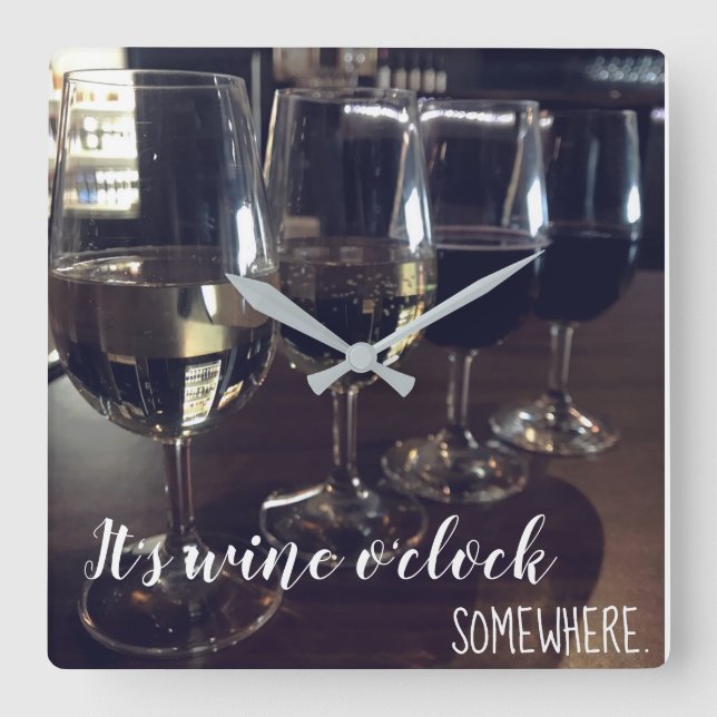 Wine O'Clock Somewhere Clock (Front)