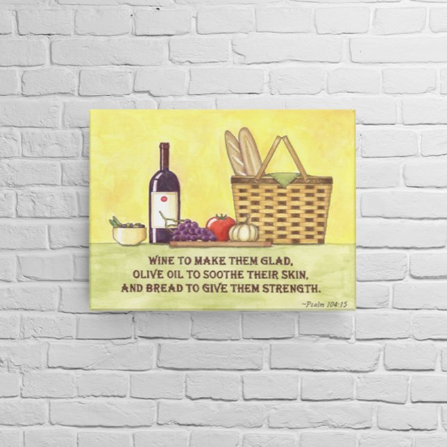 Wine, Oil and Bread Canvas Print (Creator Uploaded)