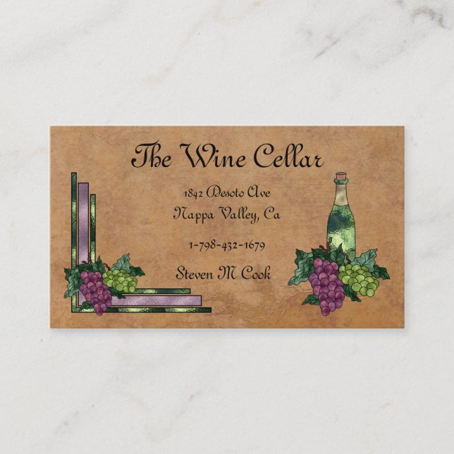 Wine or Grapes Business Card (Front)