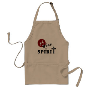 "Wine or Spirit" Christian Religious Quote Standard Apron