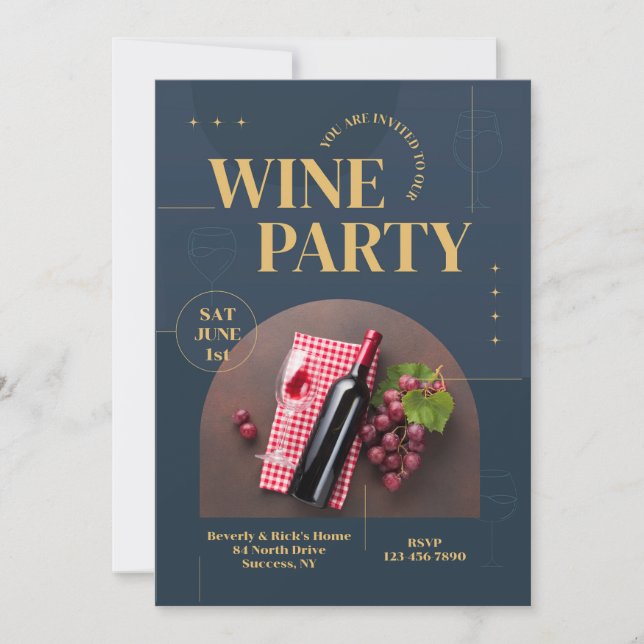 Wine Party Invitation (Front)
