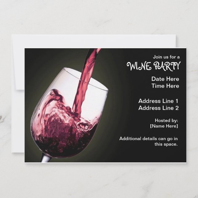 Wine Party Invitations (Front)