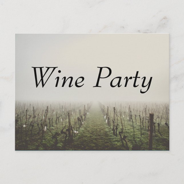 Wine Party Vineyard Custom Invite (Front)