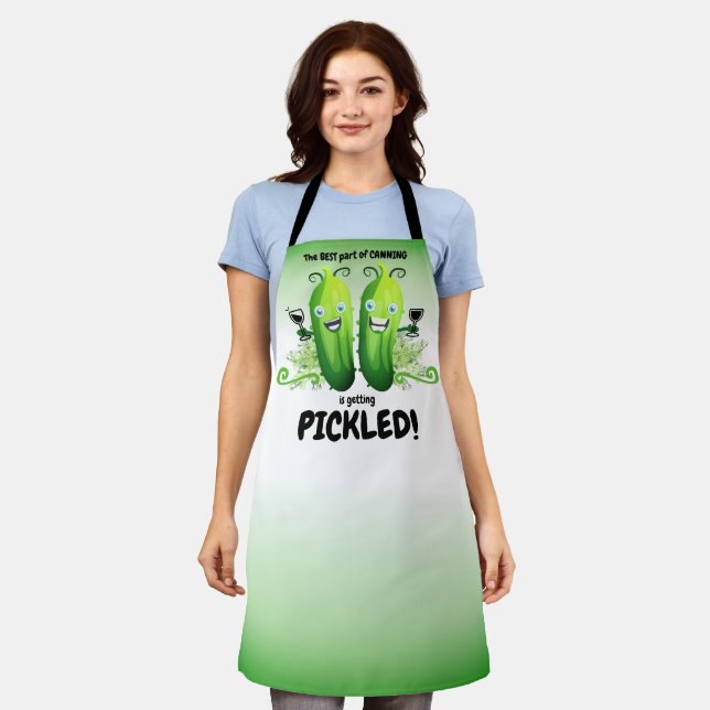 Wine pickles pickling home canning personalised ap apron (Worn)