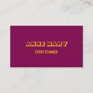 Wine Pink Red Orange Retro Modern Chic Girly Business Card