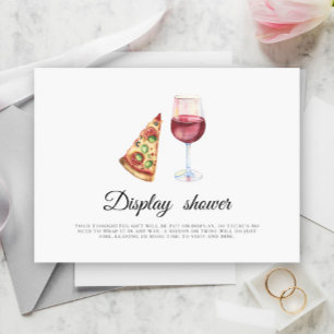 Wine & Pizza Bridal shower Display shower Enclosure Card