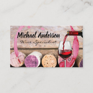 Wine Pour   Corks   Winery Business Card