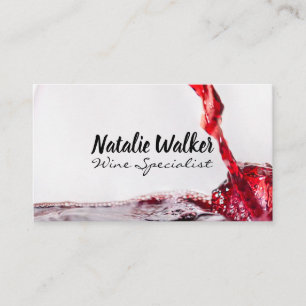 Wine Pour in the Glass Business Card