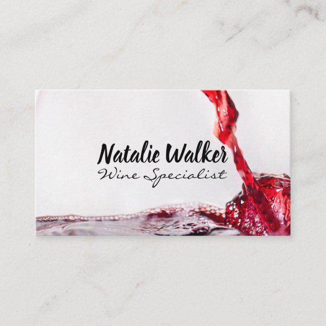 Wine Pour in the Glass Business Card (Front)