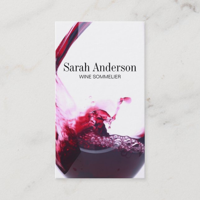 Wine Pour | Splash Business Card (Front)