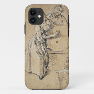 Wine-pourer with a Young Man (chalk) card Case-Mate iPhone Case