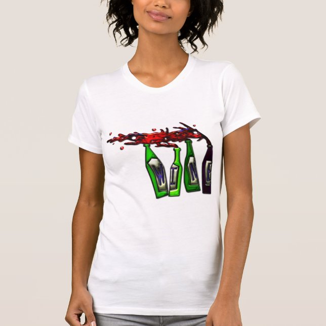 Wine Pouring from Bottles T-Shirt (Front)