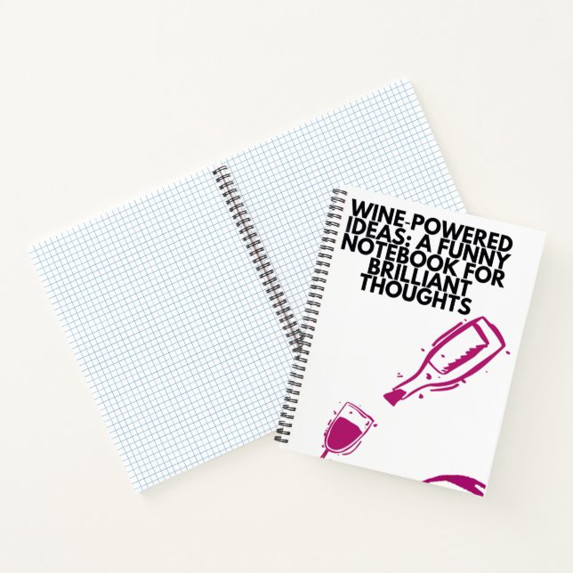 Wine‑Powered Ideas – Funny Notebook for Brilliant  (Inside)
