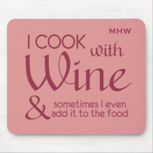 Wine Quote custom monogram mousepad