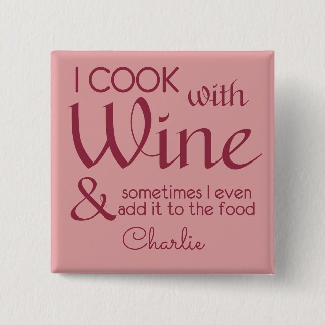 Wine Quote custom name button (Front)