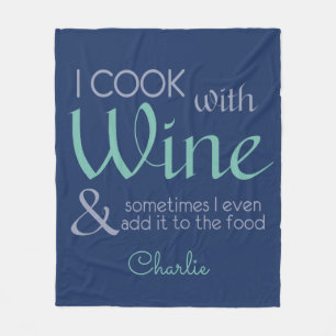 Wine Quote custom name fleece blankets