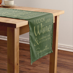 Wine Quote custom name table runner