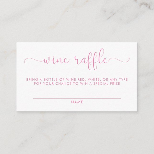 Wine Raffle Baby Shower Insert (Front)